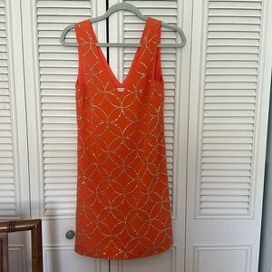 Trina Turk Orange Sleeveless Dress